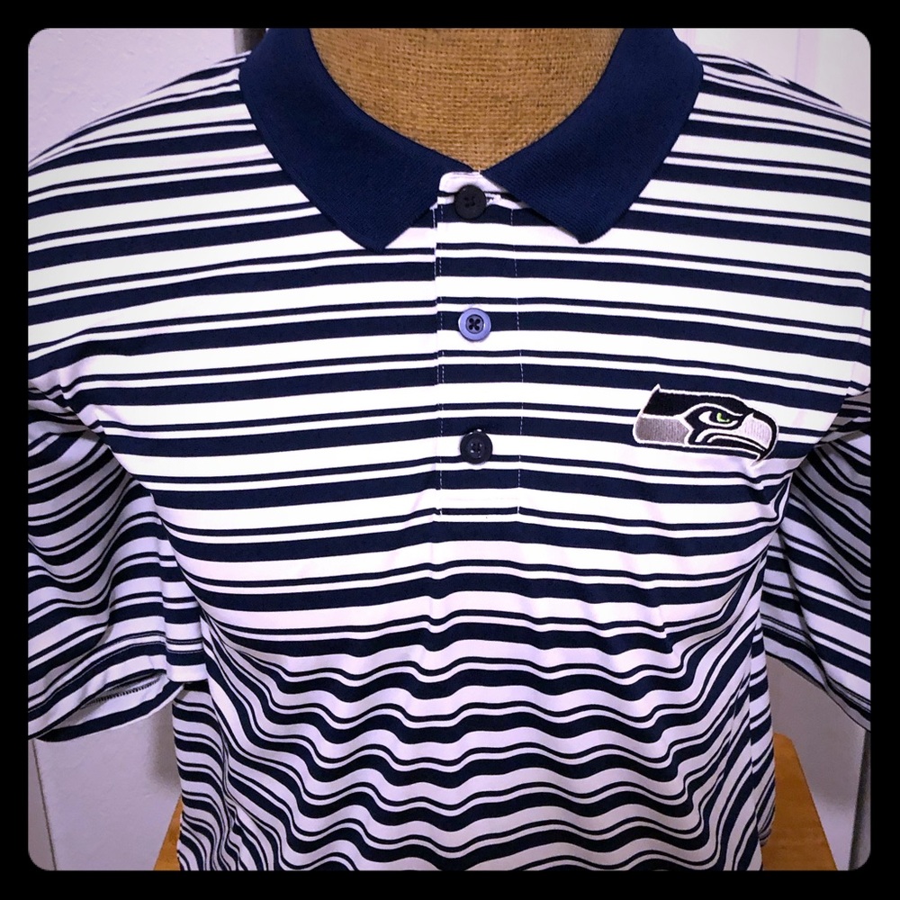 nfl seahawk men's dri fit polo shirt